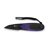 CIVIVI Purr Flipper & Slip Joint Knife Purple & Black G10 Handle (1.83" Black Stonewashed Nitro-V Blade) C25054-3, With 1PC Black Lanyard