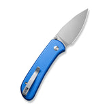 Civivi Qubit Button Lock Bright Blue Aluminum Handle C22030E-3 - 14C28N, Aluminium, CIVIVI - Granbergs Firearms