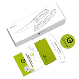 CIVIVI Shawka Folding Fillet Knife Black And Red Aluminum Handle (5.81" Satin Finished 14C28N Blade) C22029B-1, With 1PC Black Nylon Sheath