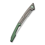 CIVIVI Shawka Folding Fillet Knife Gray And Green Aluminum Handle (5.81" Satin Finished 14C28N Blade) C22029B-3, With 1PC Black Nylon Sheath