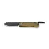 CIVIVI Slippy Sendy Slip Joint Knife Milled Bead Blasted Yellow Ultem Handle (2.81" Black Stonewashed Nitro-V Blade) C24075A-1, With Black Paracord Lanyard Attached