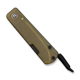 CIVIVI Slippy Sendy Slip Joint Knife Milled Bead Blasted Yellow Ultem Handle (2.81" Black Stonewashed Nitro-V Blade) C24075A-1, With Black Paracord Lanyard Attached
