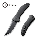 Civivi Synergy4 Flipper G10 Black Tanto Folding Pocket Knife C21018B-1