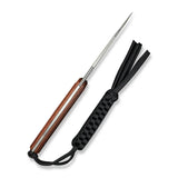 CIVIVI Timberbark Fixed Blade Knife Wood Handle (3.2" 14C28N Blade) C23094-4