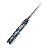 CIVIVI Triptych Flipper & Thumb Stud & Button Lock Knife Micarta Handle (2.97" Damascus Blade) C23085B-DS1