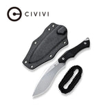 Civivi Vaquita II Fixed Blade Knife Black G10 C047C-1 - CIVIVI, G10, Kukri - Granbergs Firearms