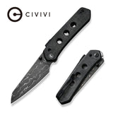 Civivi Vision FG Black Micarta Damascus Folding Pocket Knife C22036-DS2