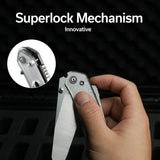 CIVIVI Vision FG Thumb Stud & Superlock Knife Lexan Handle (3.54" Nitro-V Blade) C22036-7