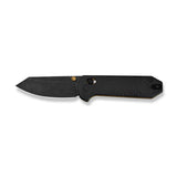 CIVIVI Yonder Thumb Stud & Crossbar Lock Knife Black Burlap Micarta Handle (2.88" Black Stonewashed 14C28N Blade) C23073B-2