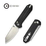 CIVIVI Yonder Thumb Stud & Crossbar Lock Knife G10 Handle (2.88" 14C28N Blade) C23073-1