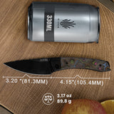 Kizer Mini MoMo | S35VN | Titanium+Camo Carbon 80‘s | Ki3663A2