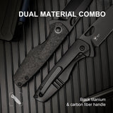 Kizer Sparrow | S45VN | Marble Carbon Fiber+Titanium | Ki3628A2