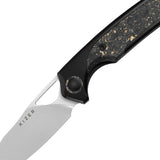 Kizer Ara|S45VN|Titanium & Carbon Fiber Gold Flake|Ki3729A1