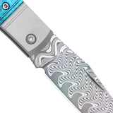 Kizer Trestle | Rainbow Damascus | Aluminum & Crystallized Titanium | Ki3761A4