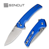 SENCUT Serene Flipper Bright Blue Aluminium Folding Pocket Knife S21022B-4