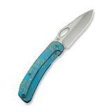 WEKNIFE Inmate Front Flipper & Thumb Hole Knife Titanium Handle (3.7" CPM 20CV Blade) WE23096B-3