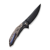 We Knife Merata Titanium Copper Foil Carbon Fiber Inlay WE22008B-1 - Carbon Fibre, copper, CPM 20CV, Titanium, We Knife, We Knife Co Ltd - Granbergs Firearms