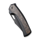 We Knife Nefaris Copper Carbon Fibre Foil Black Titanium Folding Pocket Knife WE22040F-1