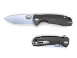 Honey Badger Drop-Point D2 L/R Large - Black Folding Pocket Knife YHC1008