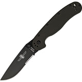 Ontario RAT 1 Black Serrated Folding Pocket Knife