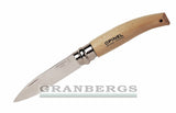 Opinel Garden Knife No 8 - Drop Point- Inox 133080 - Beech, Carbon Steel, Opinel - Granbergs Firearms