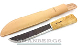 H. Roselli R150 Big Leuku Finnish Hand Made Knife - Carbon Steel, Curly Birch, Roselli - Granbergs Firearms