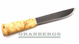 H. Roselli R150 Big Leuku Finnish Hand Made Knife - Carbon Steel, Curly Birch, Roselli - Granbergs Firearms