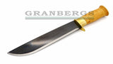 Knivsmed Stromeng Same knife 9'' KS9F Hunting Knife w/Brass Finger Guard Norwegian - Birch, Carbon Steel, Knivsmed Strømeng - Granbergs Firearms