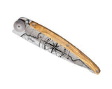 Deejo Tattoo 37g Terra Incognita Olive - Deejo, Olive Wood, Stainless Steel - Granbergs Firearms