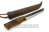 Kellam WP7 Slasher - Wolf Pack Series Finnish Knife - Carbon Steel, Curly Birch, Kellam - Granbergs Firearms