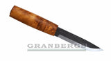 Helle Viking All Around Fixed Blade Knife - Carbon Steel, Curly Birch, Helle - Granbergs Firearms