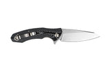 TTK Folding Knife D2- G10 Blk/Wht TTKRT93FBW - D2, Tassie Tiger Knives - Granbergs Firearms