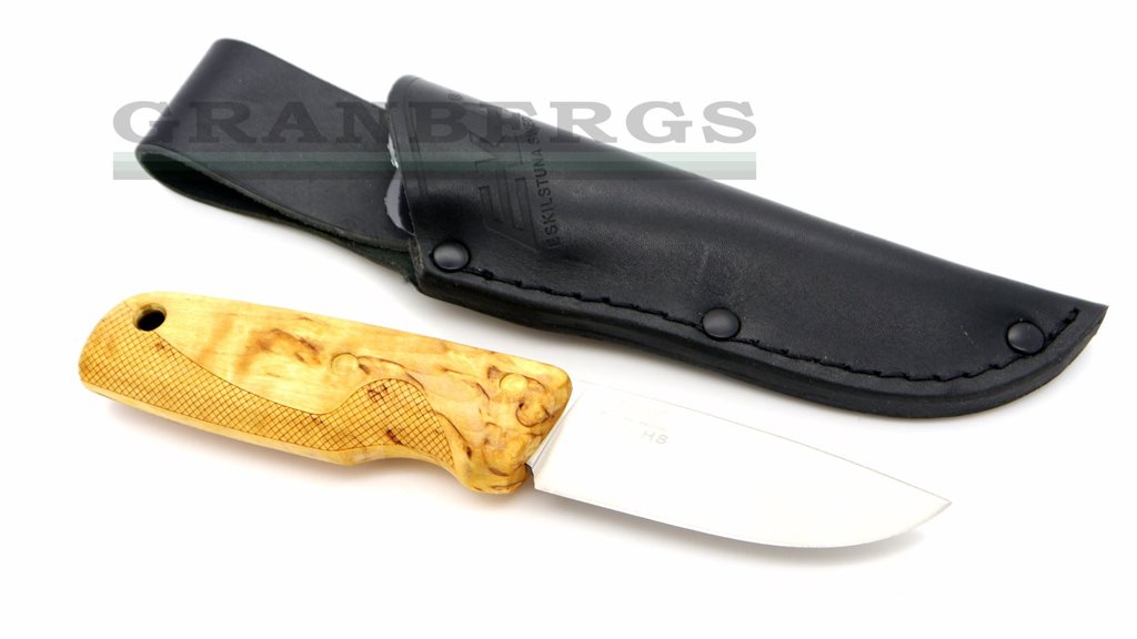 EKA Nordic H8 Birch Handle Fixed Blade Knife (MPN 618709) - EKA, Masur Birch, Sandvik 12C27 - Granbergs Firearms