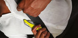 Baladeo Security Knife Emergency - Fluro Yellow ECO201 - 420, Aluminium, Baladeo, Emergency, Gut, Gut Hook, Rescue, Serrated, Yellow - Granbergs Firearms