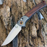 Benchmade 15080-2 Crooked River - Wood - Axis, Benchmade, CPM S30V, Satin, Thumbstud, Wood - Other - Granbergs Firearms