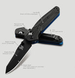 Benchmade 945BK-1 Mini Osborne Axis Folding Knife - Axis, Benchmade, Black, CPM S30V, G10, Reverse tanto - Granbergs Firearms