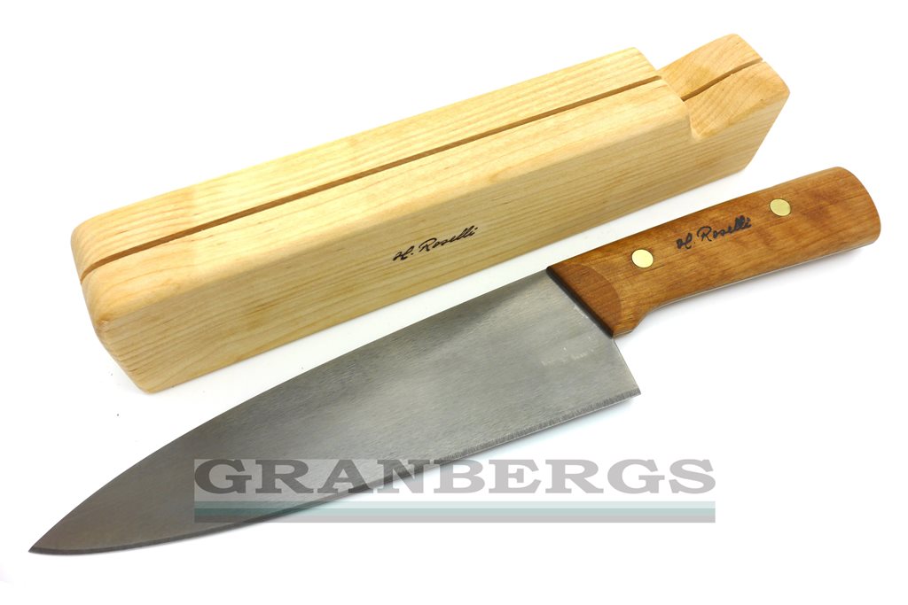 H. Roselli RW755 Wootz UHC Cook's Hand-made Finnish Knife - Birch, Roselli - Granbergs Firearms