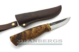 Kellam KRH3 Hawk Finnish Knife - Carbon Steel, Curly Birch, Kellam - Granbergs Firearms