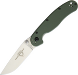 Ontario Rat 2 D2 Green handle Folding Pocket Knife ON8828OD