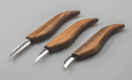 Beavercraft Starter Chip and Whittle Knife Set S15X - BeaverCraft, Carving, carving knife, Kit, Knife Roll, Leather, Roll, Walnut, Wood Carving - Granbergs Firearms