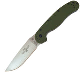 Ontario RAT 1 Aus-8 Linerlock Green Folding Pocket Knife ON8874TC