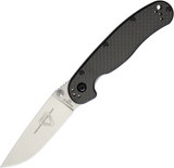 Ontario Rat 2 D2 Black CF Folding Pocket Knife ON8832