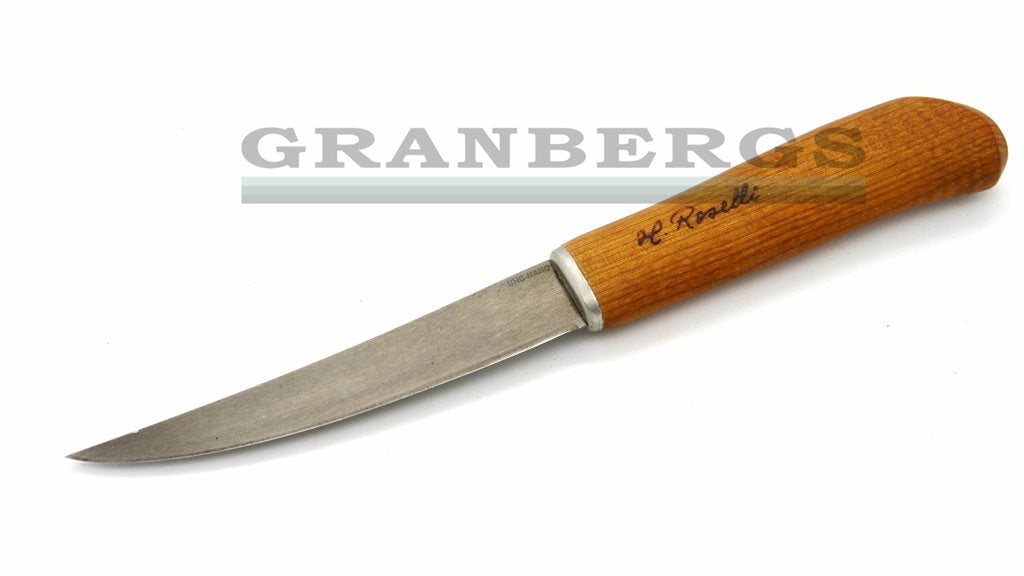 H. Roselli RW256 UHC Wootz Small Fish Hunting/Filleting Knife- Carbon Steel Blade - Birch, Carbon Steel, Roselli - Granbergs Firearms