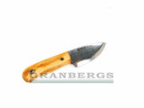 Helle Mandra Stainless Steel Knife Vulcan Fibre Handle - A&R Zlatoust, Curly Birch, Laminated Steel - Granbergs Firearms