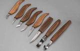 BeaverCraft Extended Wood Carving Set S18X - BeaverCraft, Carving, carving knife, Knife Roll, Roll, Walnut, Wood Carving - Granbergs Firearms