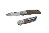 MKM Clap Santos Wood Titanium Folding Pocket Knife MK LS01-ST