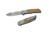 MKM Clap Olive Wood Titanium Folding Pocket Knife MK LS01-OT