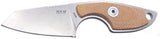 MKM Mikro 2 Wharncliffe Natural Micarta Fixed Blade Knife MK MR02-NC